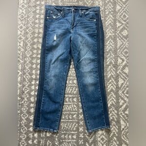 J. Crew Vintage Straight Jeans with a side stripe detail size 31 (Q128)